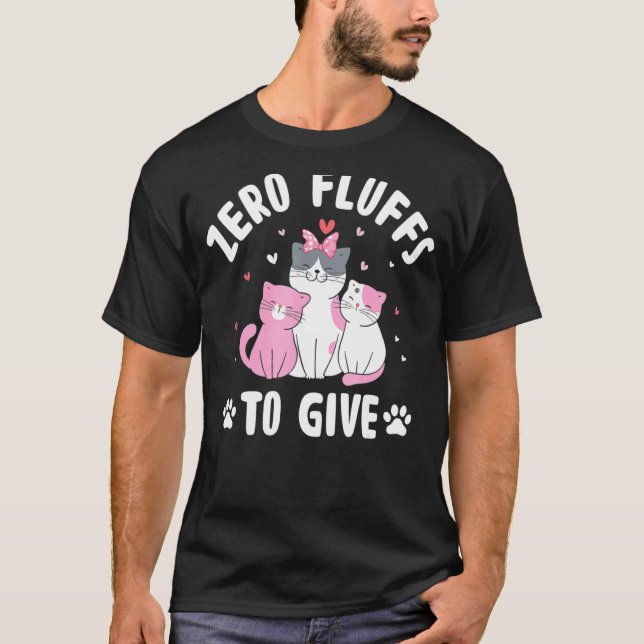 T-shirt Chat à zéro peluches à donner (Devant)