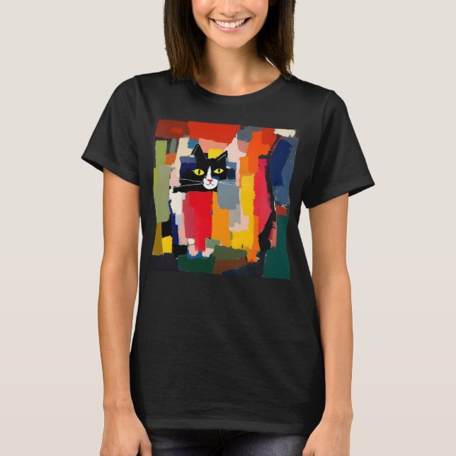 T-shirt Chat Abstrait (Devant)