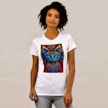 Chat abstrait aux yeux jaunes