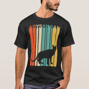T-shirt Chat abyssin silhouette rétro vintage abyssin