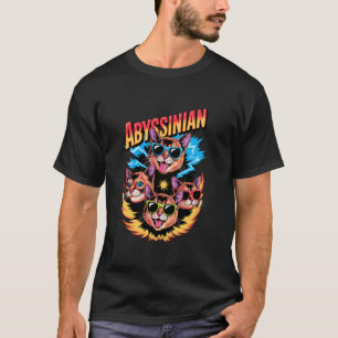 T-shirt Chat Abyssin Vintage 90's Abyssiniens Abys