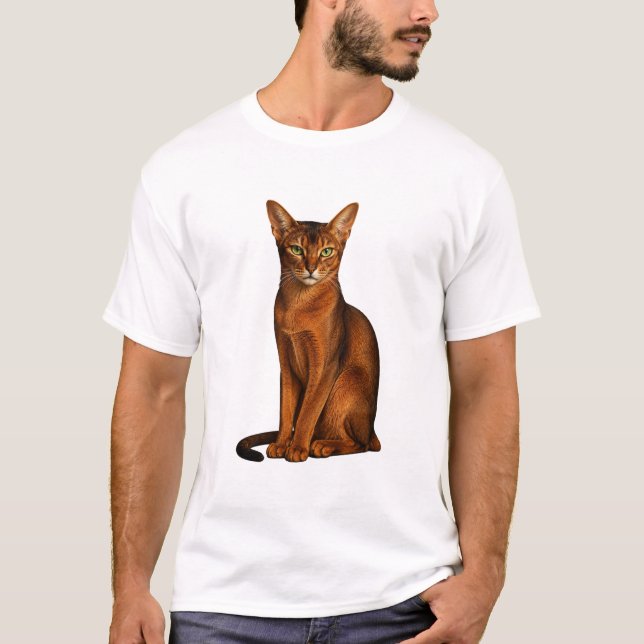 T-Shirt Chat Abyssin Vintage | Cadeau Unique pour  (Devant)