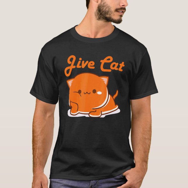 T-shirt Chat Adulte Orange Jive (Devant)