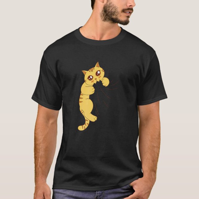 T-shirt Chat Affamé Mange (Devant)