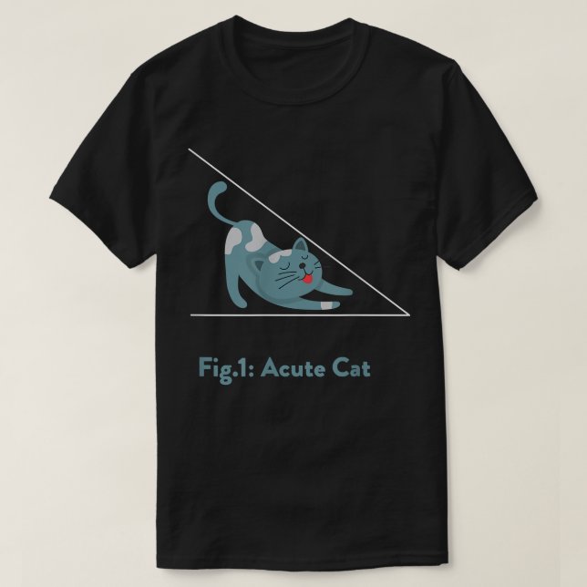 T-shirt Chat aigu drôle géométrie Kitty Cat Math Pun T  (Design devant)