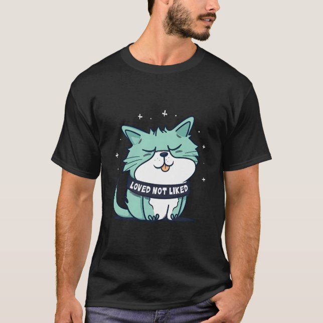 T-shirt Chat Aimé Pas Aimé Chat Papa Chat Et Maman Chat (Devant)