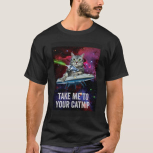 T-shirt Chat Alien de l'espace m'emmène à votre capture