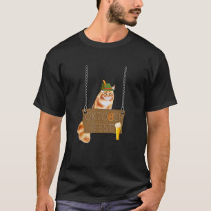 T-shirt Chat allemand drôle avec une bière Oktoberfest