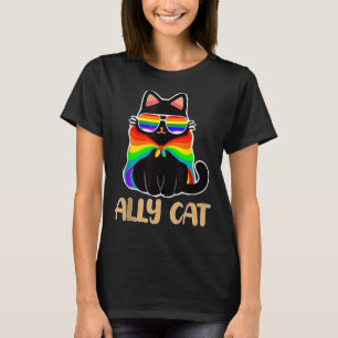 T-shirt Chat allié LGBT Soyez gentil Gay Rainbow