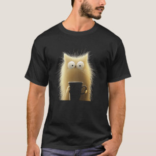 T-shirt Chat amateur de café Mignon Minou Fluffy Café du m
