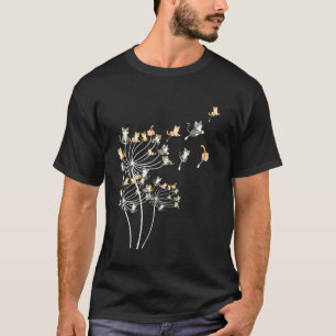 T-shirt Chat amateur de pissenlit Fans de chat Fleur Voler