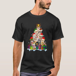 T-shirt Chat américain à poil court Noël Chapeau de Père N