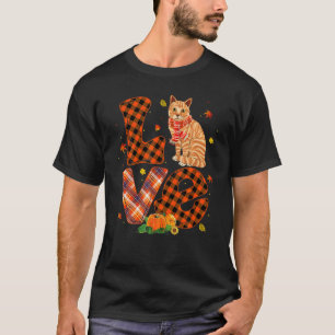 T-shirt Chat AMOUR Automne Chute Chaton Propriétaire Orang