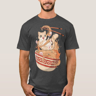 T-shirt Chat amour nouilles ramen