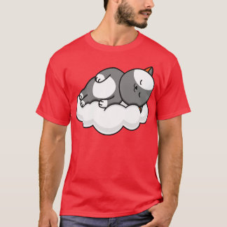 T-shirt Chat Amoureux des chats Dormant Sur Le Nuage