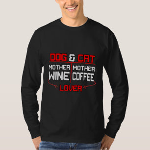 T-shirt Chat Amp Chien Mère Vin 27
