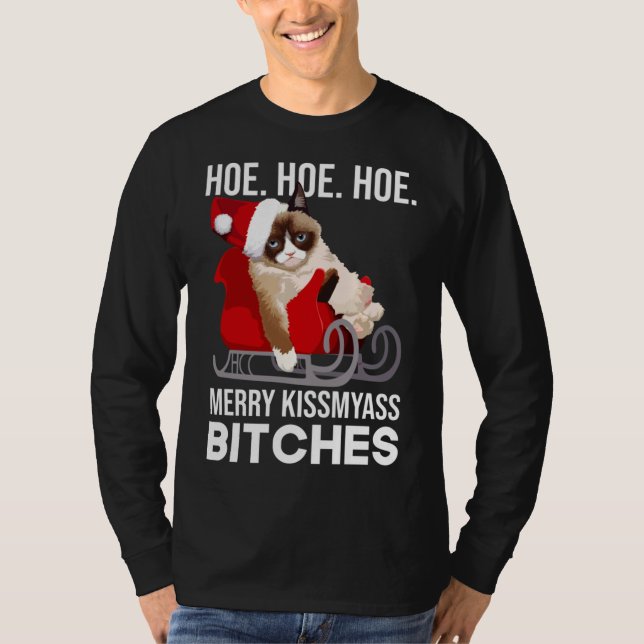 T-shirt Chat amusant Noël Adulte Humour Noël (Devant)