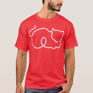 T-shirt Chat amusant une ligne Art Chats, Kitten pour Amou