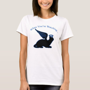 T-shirt Chat Ange À L'Avant