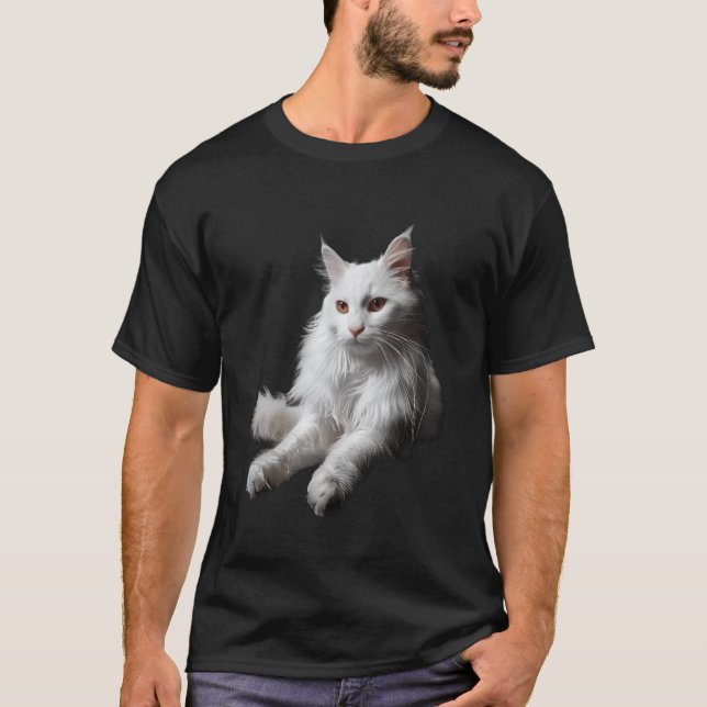 T-shirt Chat angora turc (Devant)