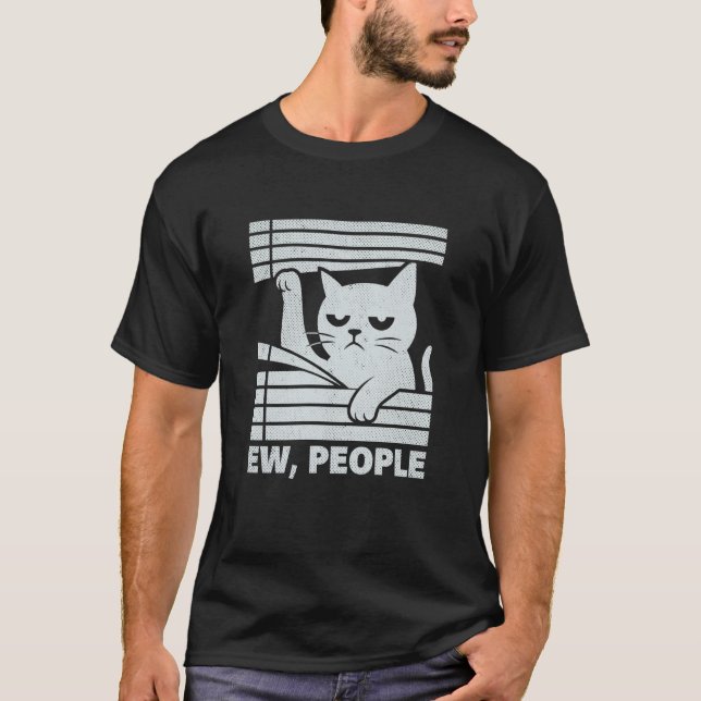 T-shirt Chat Angry Drôle Ew Personnes (Devant)