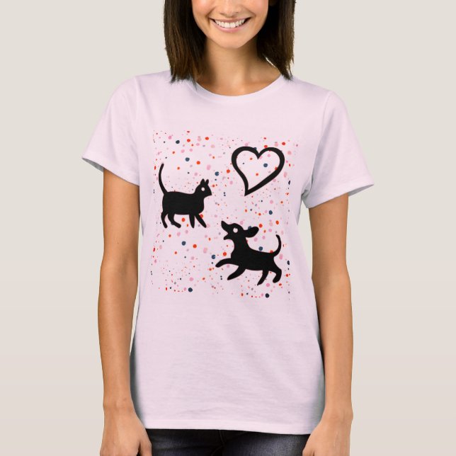T-shirt chat, animal, chien (Devant)