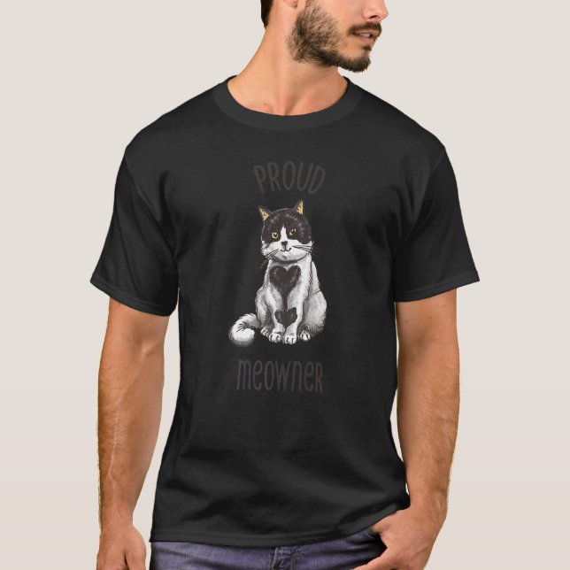 T-shirt Chat Animal de compagnie Fier Propriétaire Chatons (Devant)