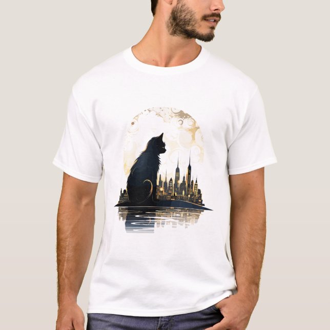 T-shirt Chat Animaux de compagnie Beauté Nature Découverte (Devant)
