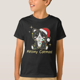 T-shirt Chat Animaux de Noël Cute Chats Meowy Catmas