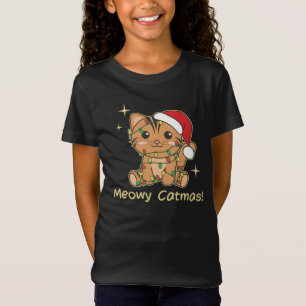 T-Shirt Chat Animaux de Noël Cute Chats Meowy Catmas