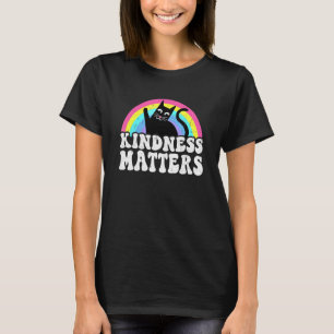 T-shirt Chat Anti Harcèlement Arc-en-ciel La gentillesse c