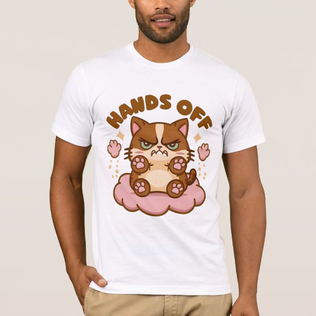 T-shirt Chat anti-social mignon (Devant)
