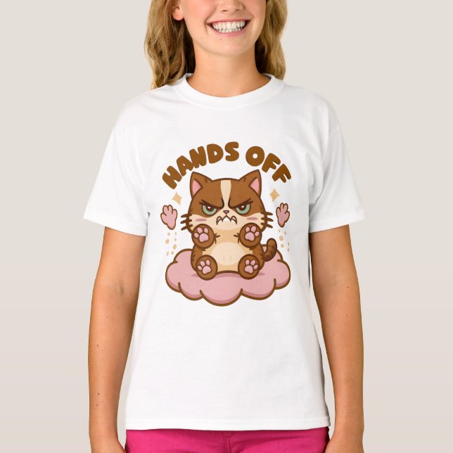 T-shirt Chat anti-social mignon (Devant)