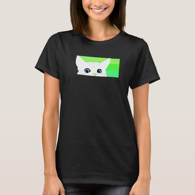 T-shirt Chat Aperçu furtif (Devant)