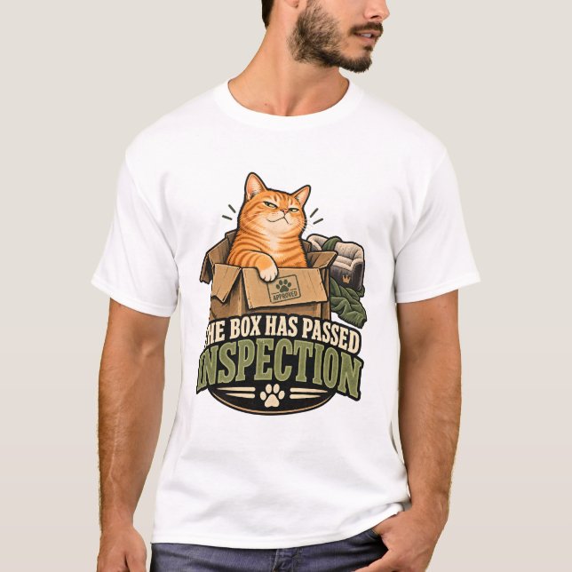 T-shirt Chat Approuve La Boîte (Devant)
