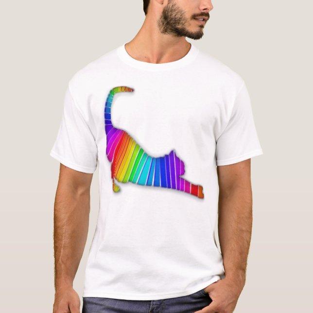 T-shirt Chat arc-en-ciel (Devant)