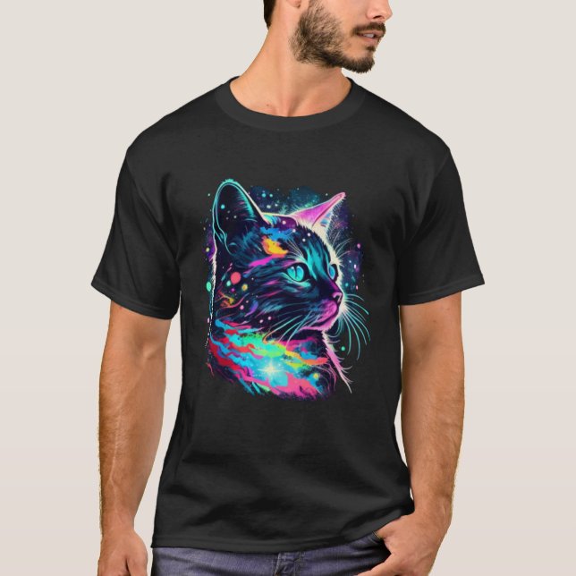 T-shirt Chat Arc-en-ciel Astro (Devant)