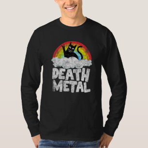 T-shirt Chat Arc-en-ciel Bande métallique lourde Enfants G