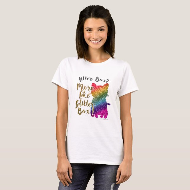 T-shirt Chat arc-en-ciel Cheeky Dit (Devant entier)