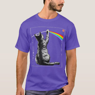T-shirt Chat Arc-en-ciel Prisme Art Japonais Lumière Spect