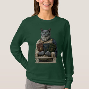 T-shirt Chat Aristote Bleu Russe