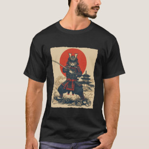 T-shirt Chat Art Guerrier Japonais Judo Japon Samouraï Kar