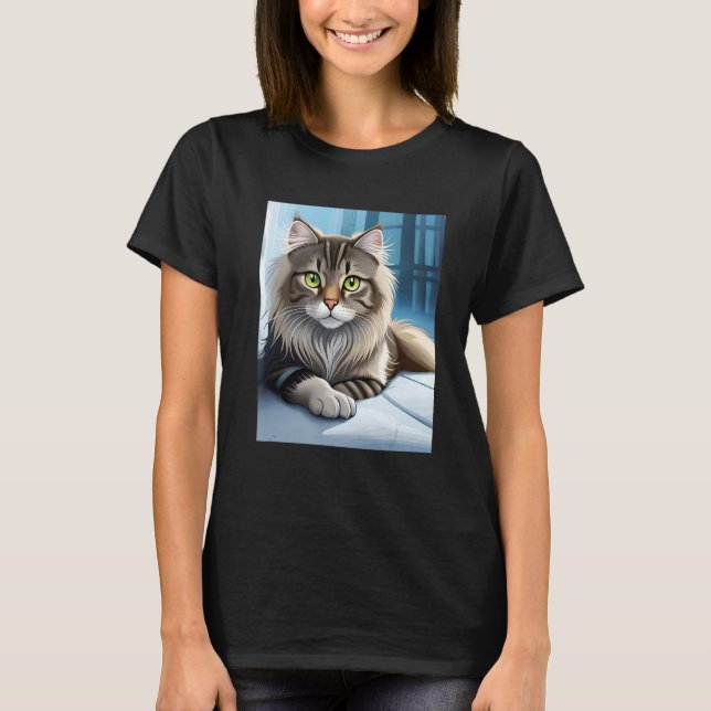 T-shirt Chat assis (Devant)