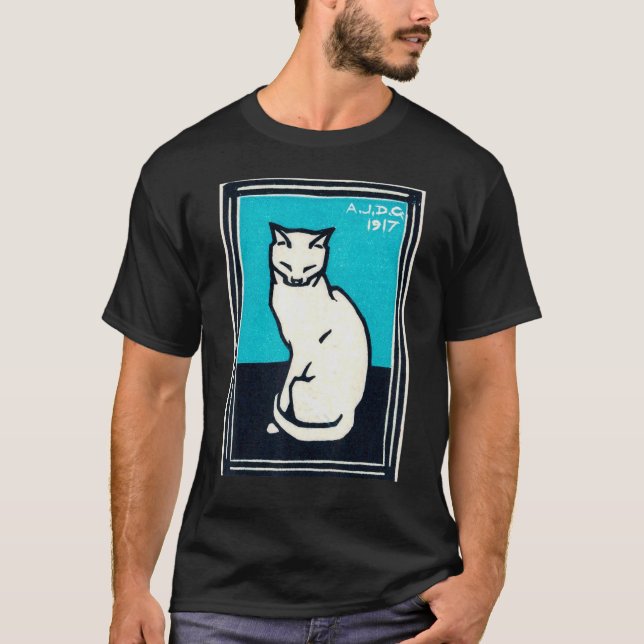 T-shirt Chat assis 1917 (Devant)