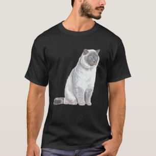 T-shirt Chat assis British Shorthair