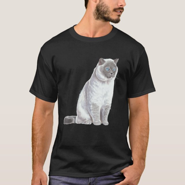 T-shirt Chat assis British Shorthair (Devant)