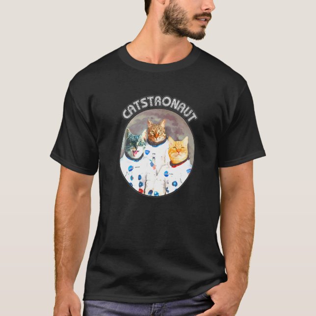 T-shirt Chat Astronaut Catstronaut Funny Science Scientifi (Devant)