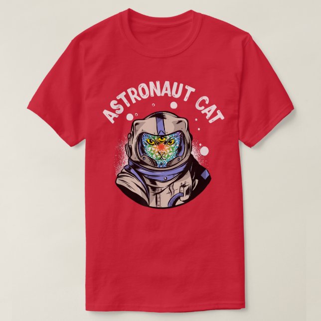 T-shirt chat astronaute (Design devant)