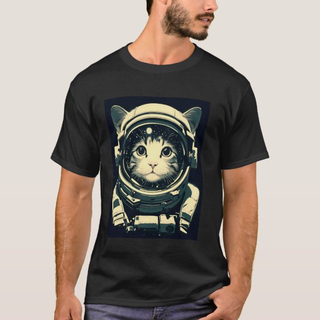 T-shirt Chat astronaute (Devant)
