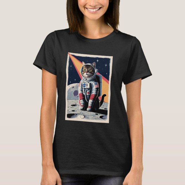 T-shirt Chat Astronaute Animal de compagnie Espace (Devant)